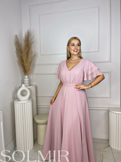 Sukienka DOROTA pudrowy róż