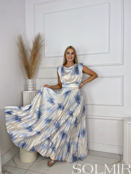 Sukienka FARIA wzory błękit