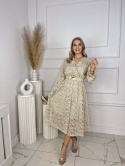 Sukienka GABI koronka beż
