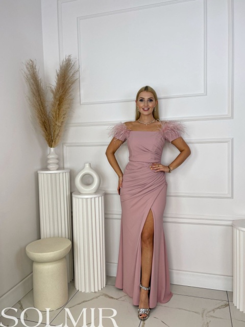 Sukienka MADONNA pudrowy róż