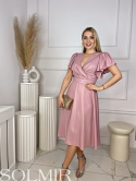 Sukienka RIMINA MIDI pudrowy róż