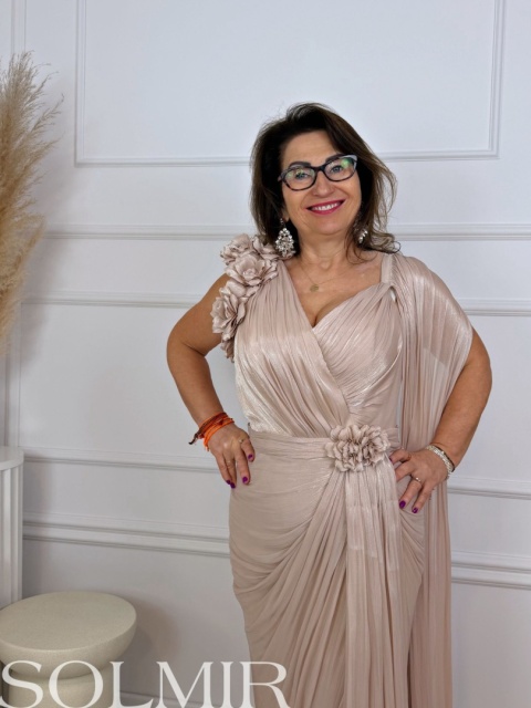 Sukienka premium CHANTELL jasny beż