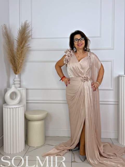 Sukienka premium CHANTELL jasny beż