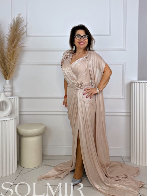 Sukienka premium CHANTELL jasny beż