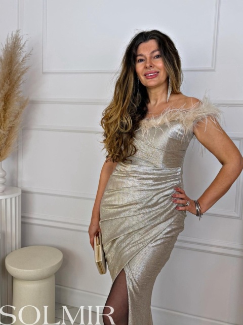 Sukienka premium TAZA srebro