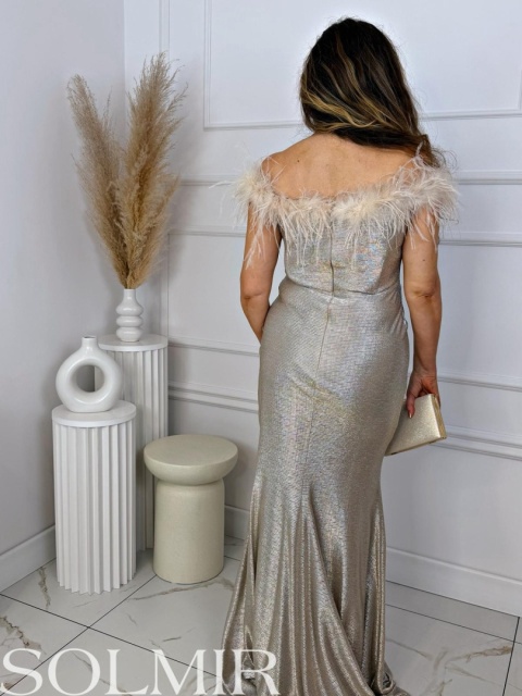 Sukienka premium TAZA srebro