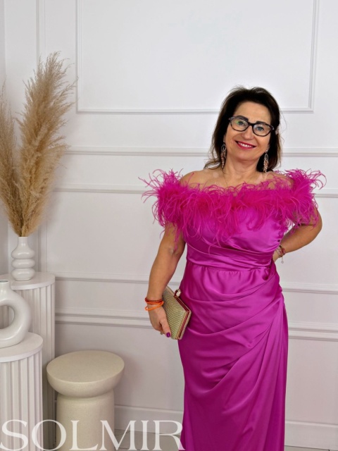 Sukienka premium TAZA fuksja