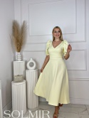 Sukienka CAMILLA MIDI masełkowy żółty