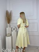 Sukienka CAMILLA MIDI masełkowy żółty