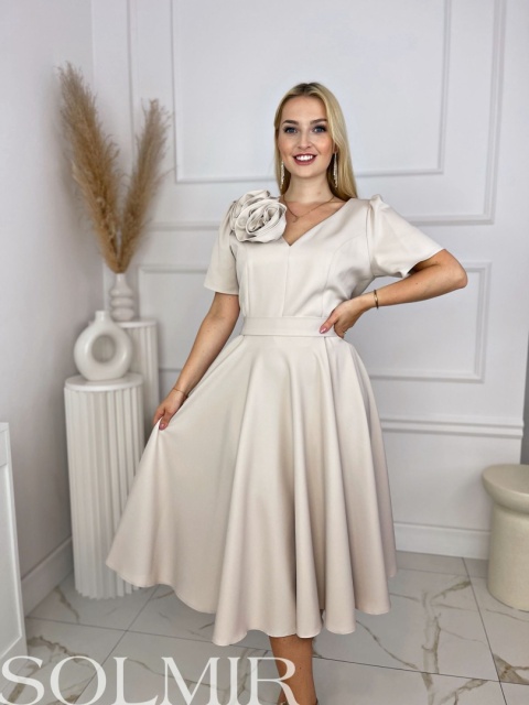 Sukienka KAROLINA jasny beż
