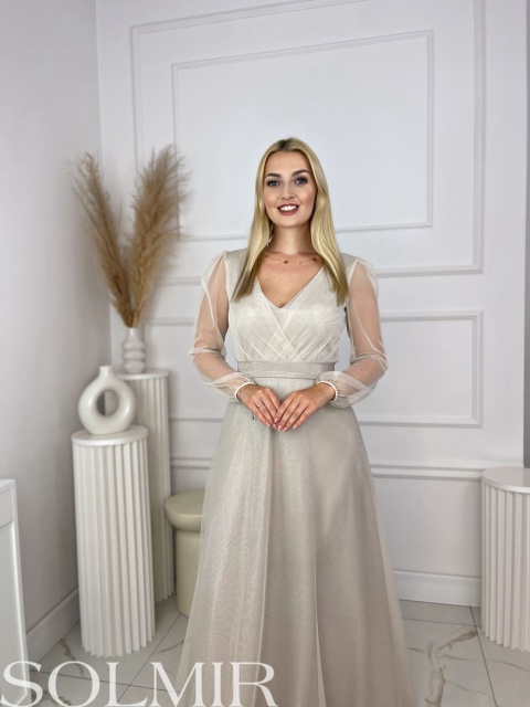 Sukienka VENETA MAXI beż