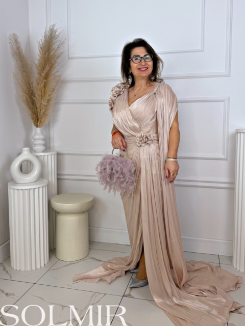 Sukienka premium CHANTELL brzoskwiniowy róż