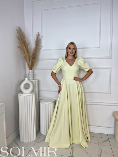 Sukienka CAMILLA masełkowy żółty