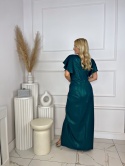Sukienka ARIANA MAXI szmaragdowa zieleń połysk