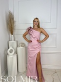 Sukienka FLEUR MAXI pudrowy róż