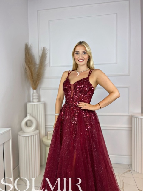 Sukienka MALEDIWA BIS bordo