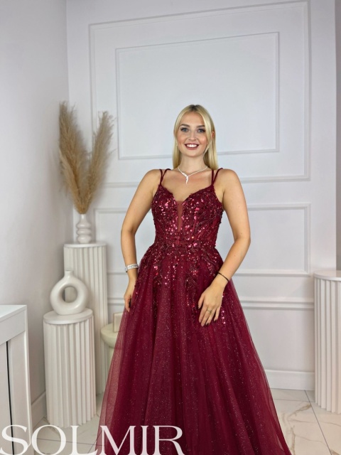 Sukienka MALEDIWA BIS bordo