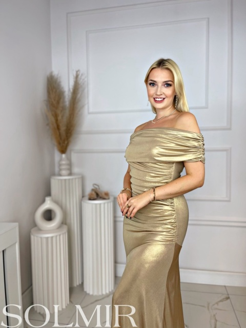 Sukienka ELSSIE złoto metaliczne