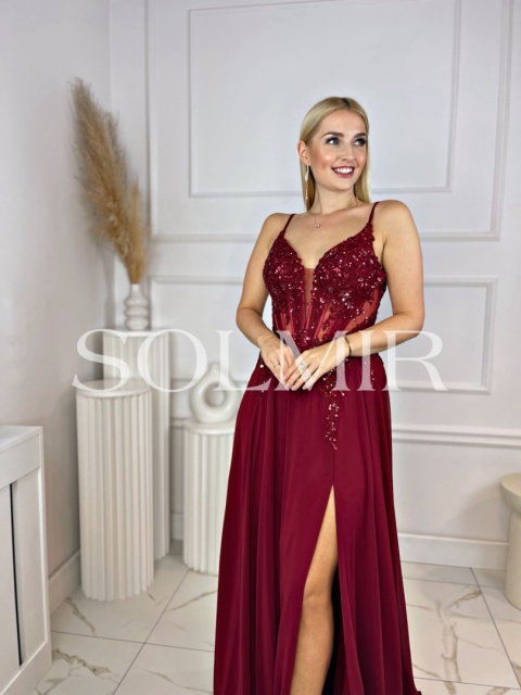 Sukienka RAFINA bordo