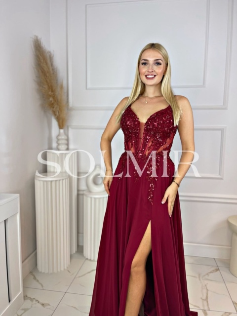 Sukienka RAFINA bordo