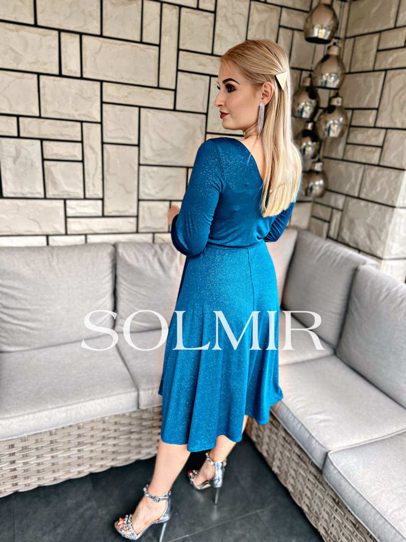 Sukienk SALMA MIDI morska Sukienk SALMA MIDI morska