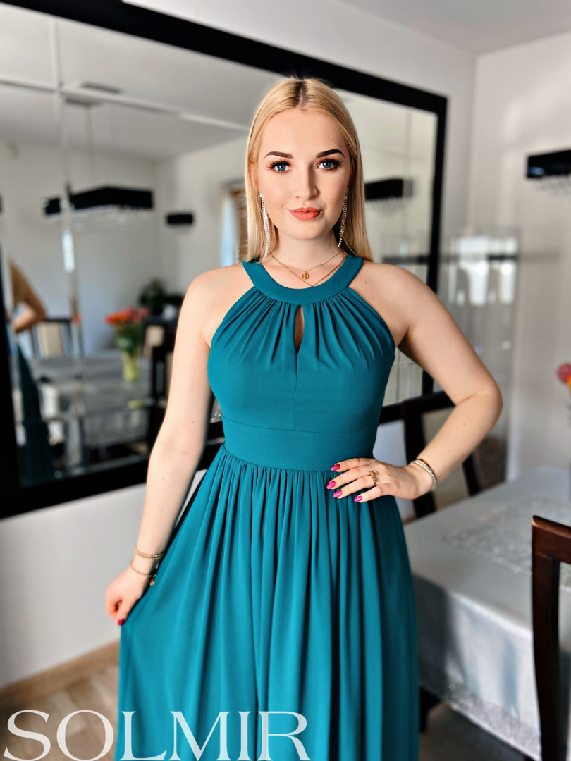 Sukienka ANNA morska gładka Sukienka ANNA morska gładka