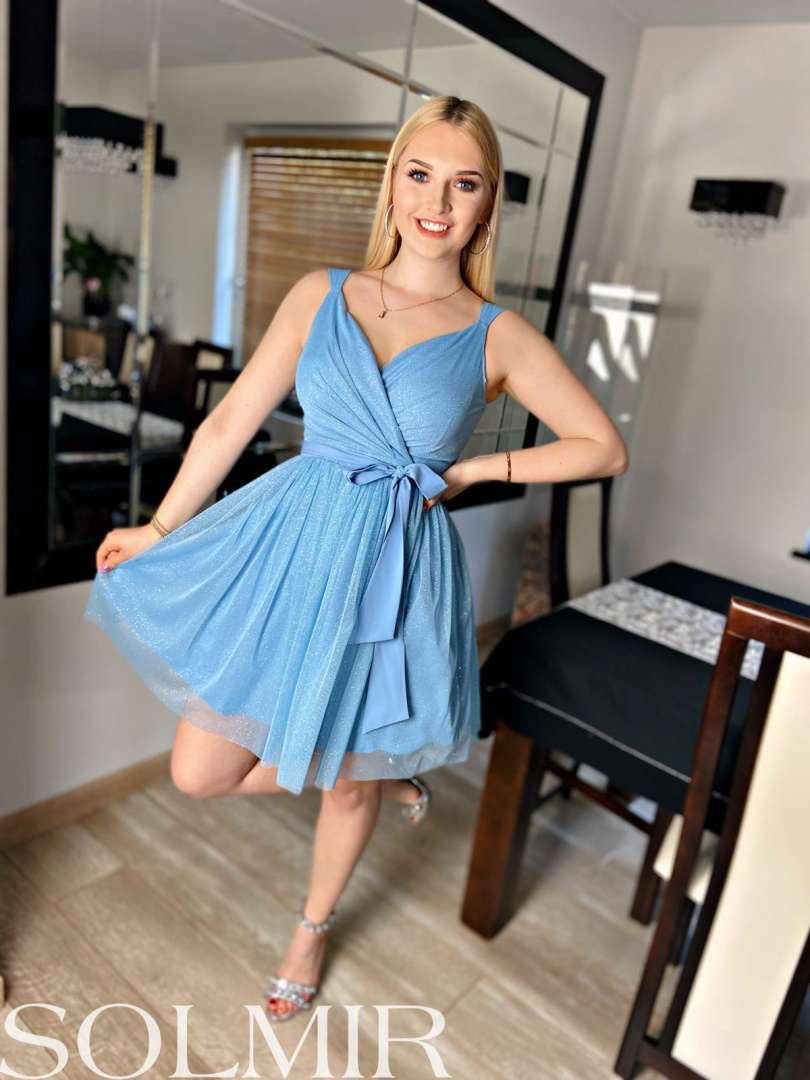 Sukienka DONNA mini błękit