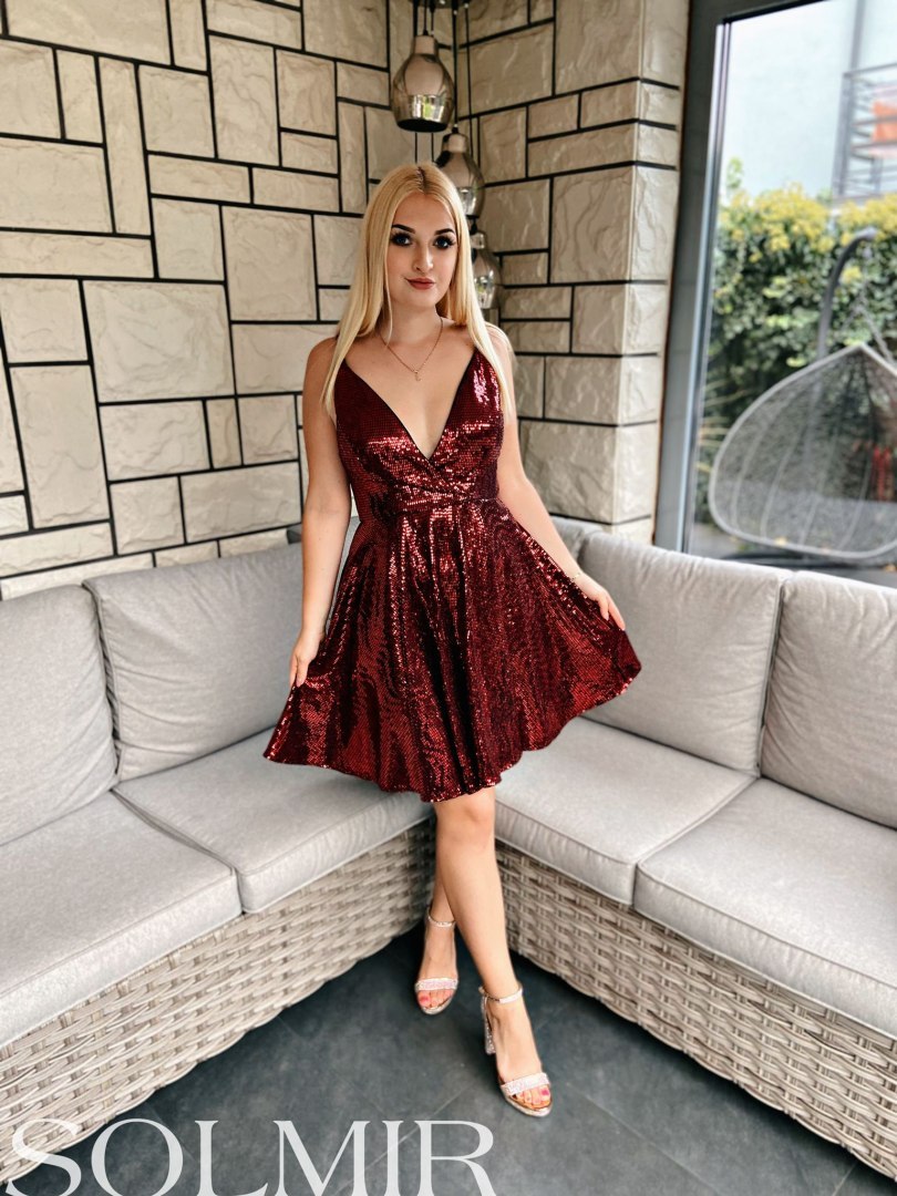 Sukienka ILONA krótka bordo Sukienka ILONA krótka bordo
