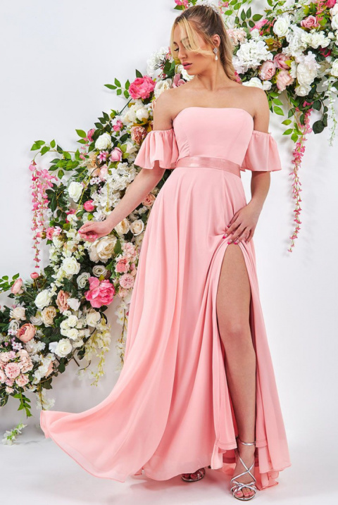 Sukienka CARLA pudrowy róż Sukienka CARLA pudrowy róż
