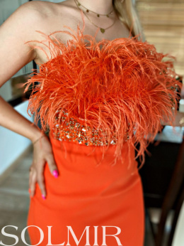 Sukienka premium GRACIA pomarańcz