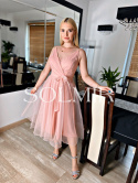 Sukienka ANGEL pudrowy róż