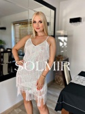 Sukienka ISOLDA multikolorowa biel
