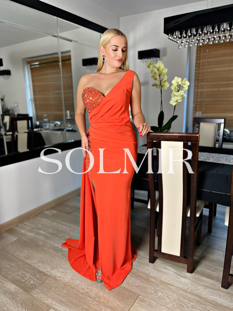 Sukienka premium MARSHA pomarańcz Sukienka premium MARSHA pomarańcz